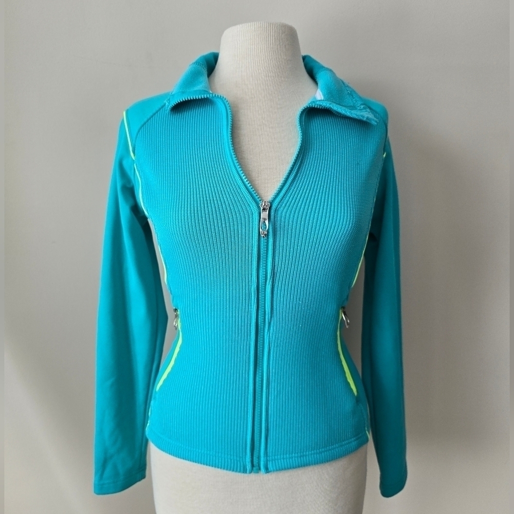 Spyder Core Turquoise Zip Up Jacket Women's Size Small.